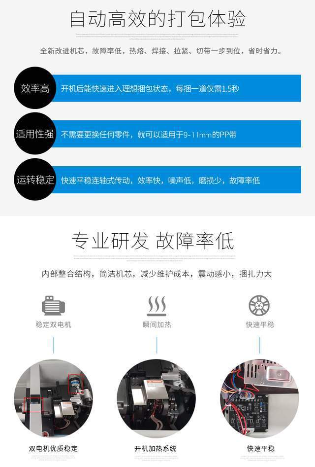 半自动打包机捆扎机有哪些亮点？(图5)