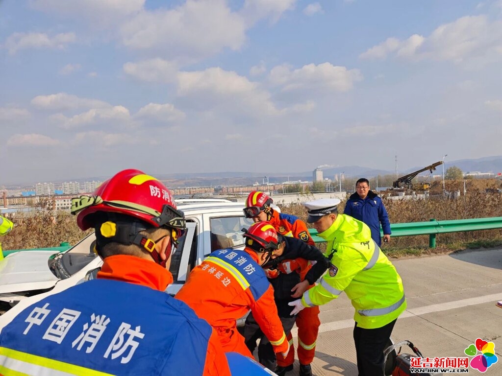 以练筑防护航平安！延吉交警开展道路交通事故应急演练(图2)